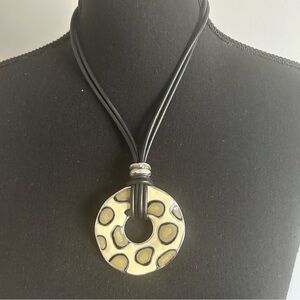 Chico's Black and Gold Statement Necklace